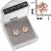 E065 Lp Sparkling Crystal 5.5mm Cube Earrings Light Pink 1020013
